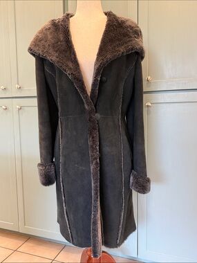 Women’s Gray Shearling Coat Denimaxx